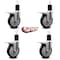 Service Caster 5'' Black Poly Swivel 1-3/4'' Expanding Stem Caster Set Total Lock Brake, 4PK SCC-EXTTL20S514-PPUB-BLK-134-4 - alternate 4